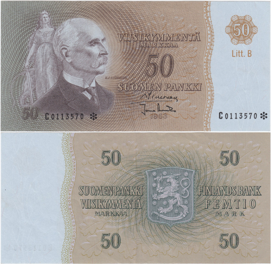 50 Markkaa 1963 Litt.B C0113570*